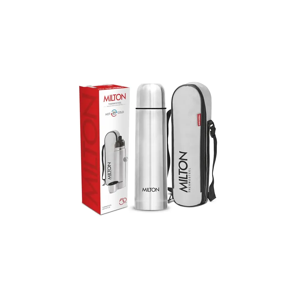Milton Thermosteel 500 Flip Lid Thermosteel Vacuum Insulated Bottle Hot Cold 24H 500Ml