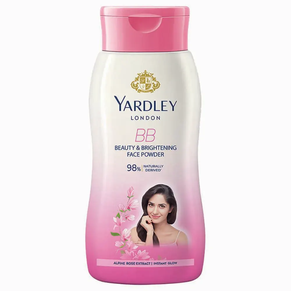 Yardley London Bb Beauty & Brightening Face Powder Alpine Rose Extract I Instant Glow 98% Naturally Derived 70G