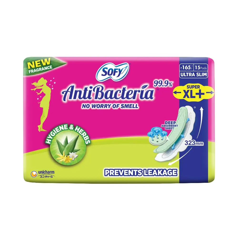 Sofy Anti Bacteria No Worry Of Smell Ultra Slim 325Mm 15Pads