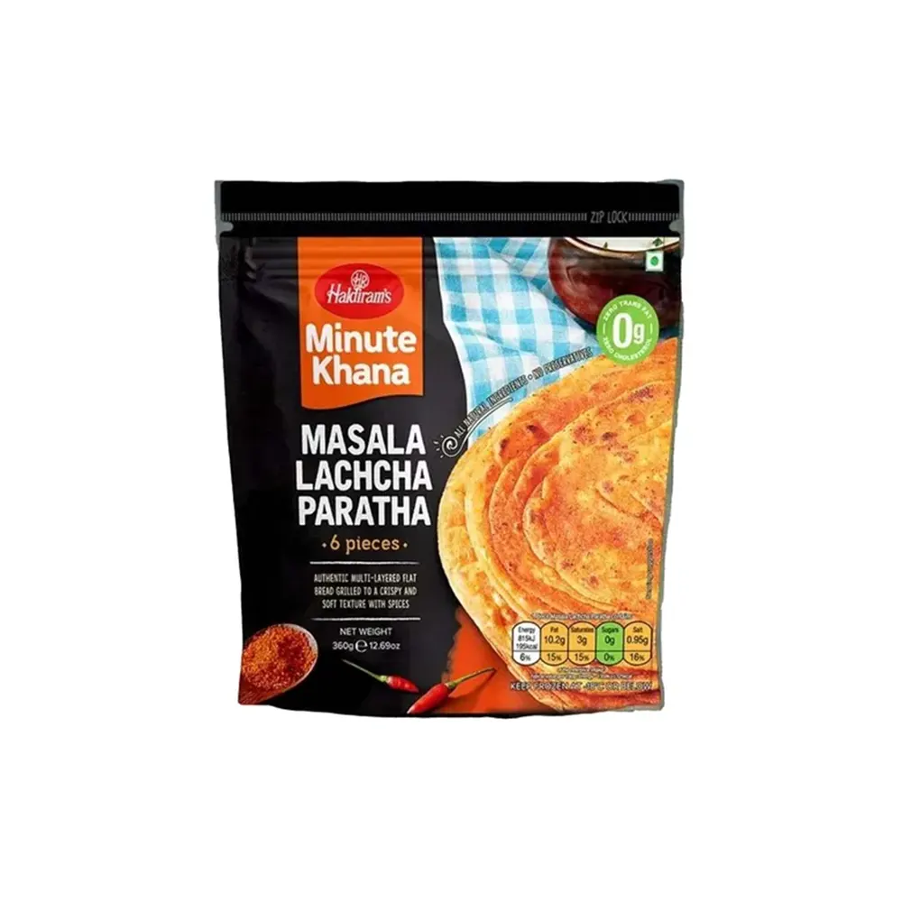Haldiram'S Minute Khana Masala Lachcha Paratha Mild 6Pieces 360G