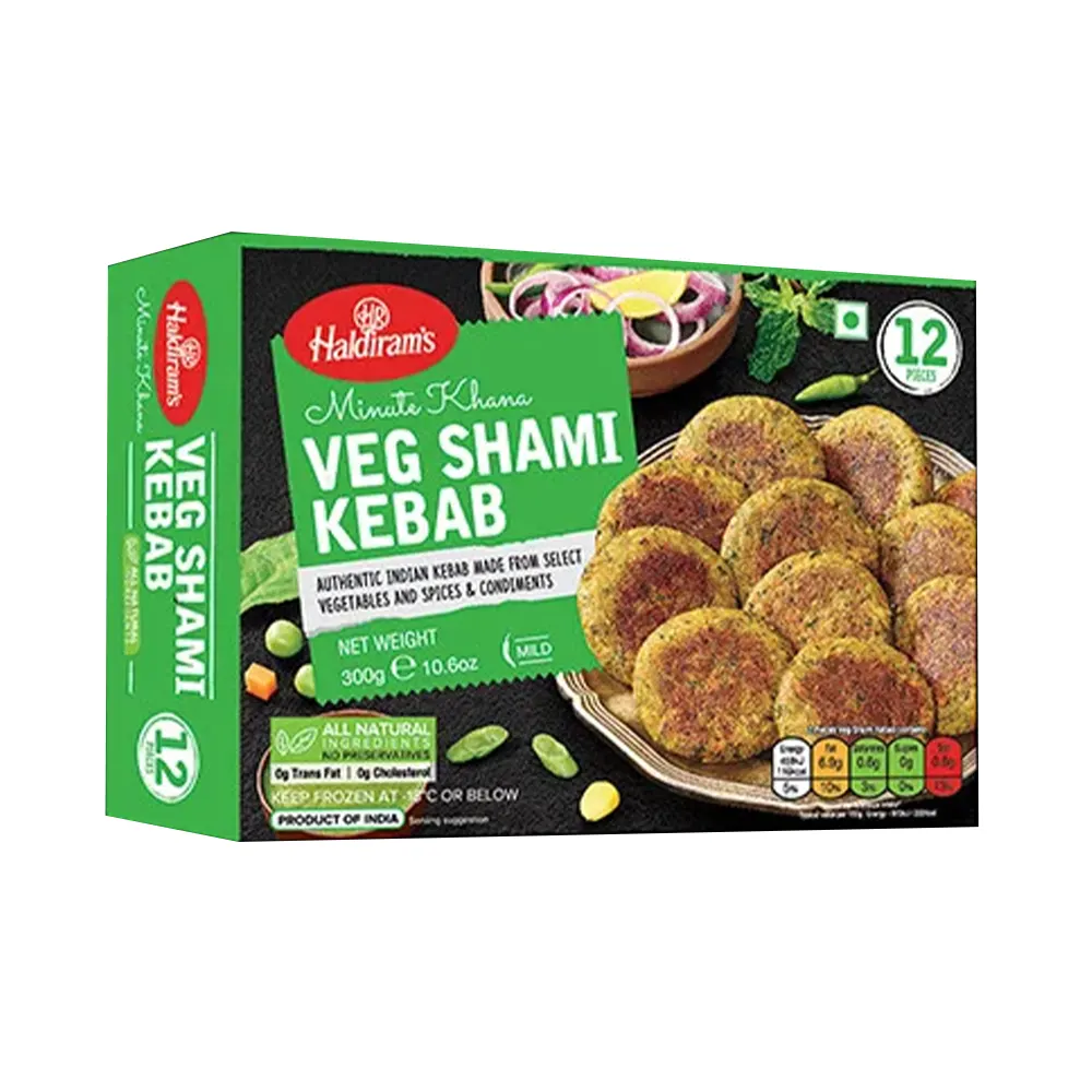 Haldiram'S Minute Khana Veg Shami Kebab 12 Pieces Mild 300G