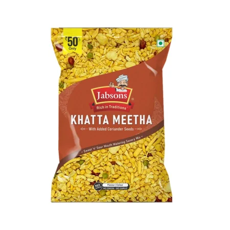 Jabsons Khatta Meetha With Added Coriander Seeds Sweet N Sour Mouth Watering Savour Mix 180G