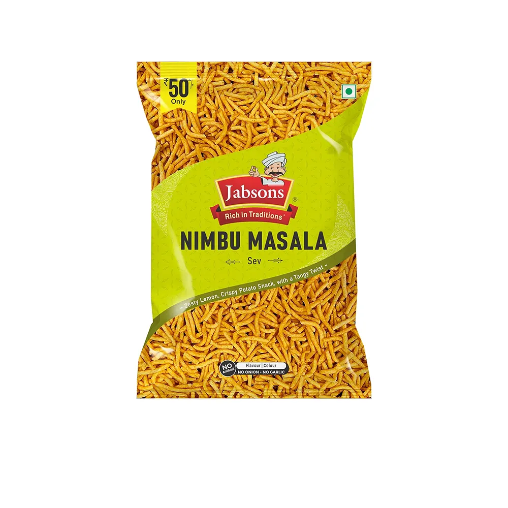Jabsons Nimbu Masala Sev Zesty Leon Crispy Potato Snack With A Tangy Twist 160G