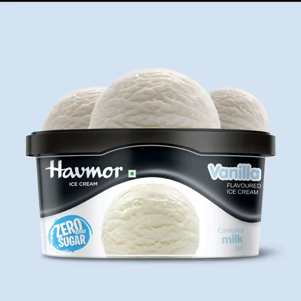 Havmor Ice Cream Vanilla Ice Cream Zero Added Sugar Contain M Ilk Fat 500Ml