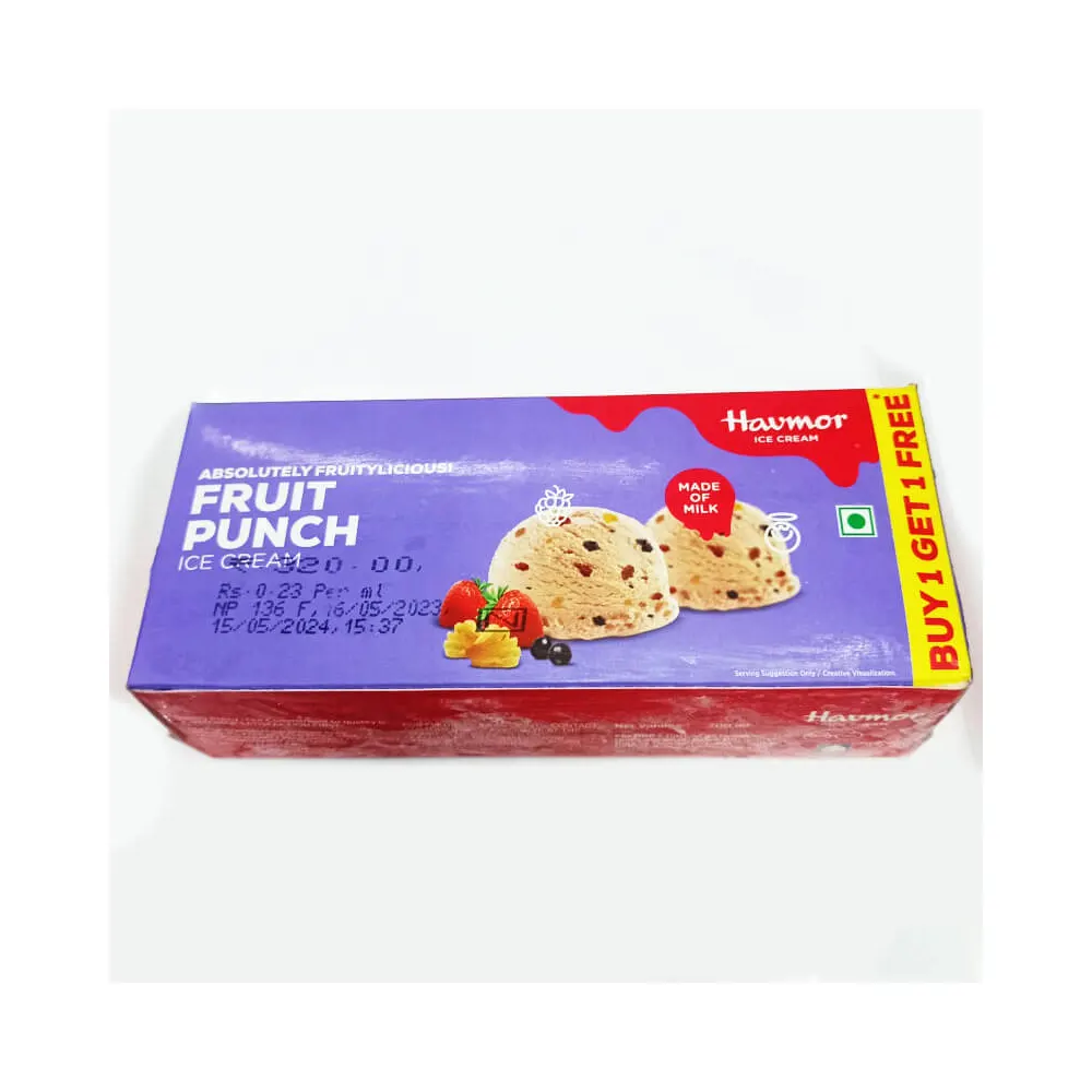 Havmor Ice Cream Fruit Punch Buy 1 Get 1 700Ml
