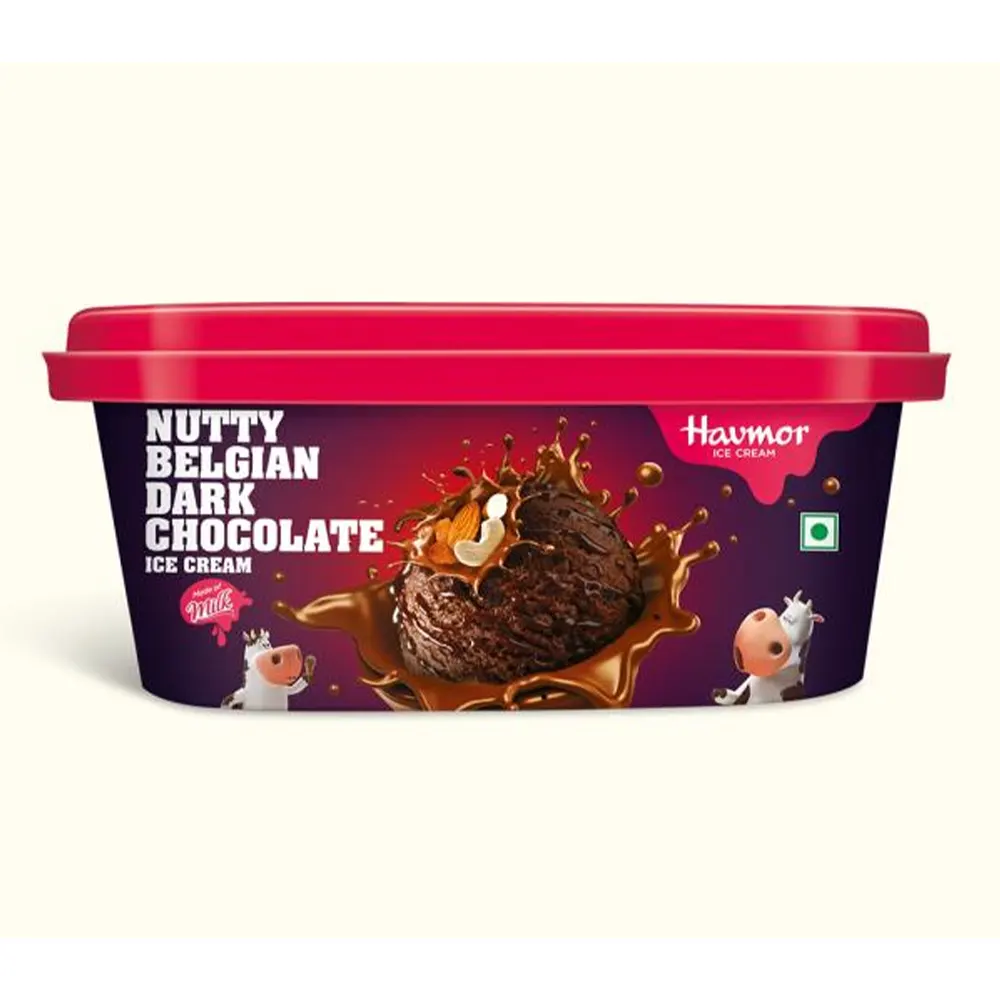 Havmor Ice Cream Nutty Belgian Dark Chocolate Tub 750Ml