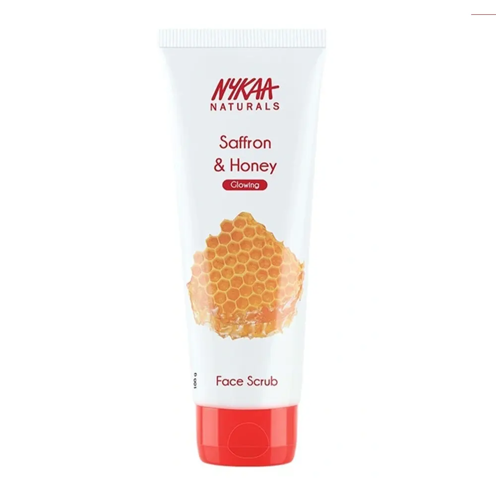 Nykaa Naturals Saffron & Honey Glowing Face Scrub 100G