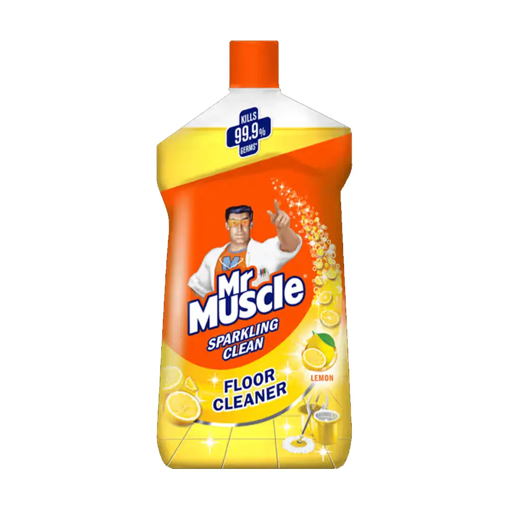 Mr Muscle Floor Cleaner Lemon Perfection Kills 99.9% Of Germs 1L Free Mr Muscle Floor Cloth