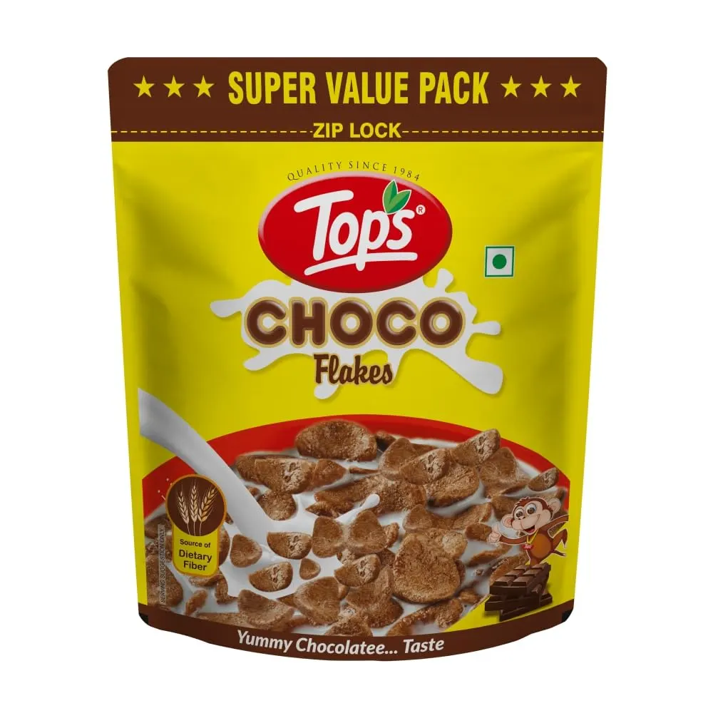 Tops Choco Flakes Yummy Chocolate Taste 22G