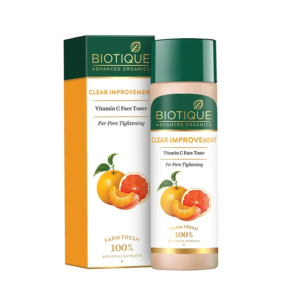 Biotique Advanced Organic Clear Improvment Face Toner Vitamin C For Pore Tightening 120Ml