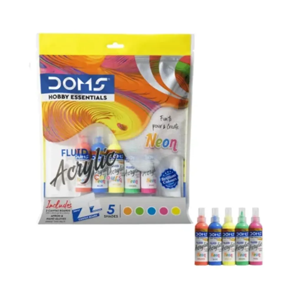 Doms Acrylic Colours 6 Shades X 10Ml 1Set