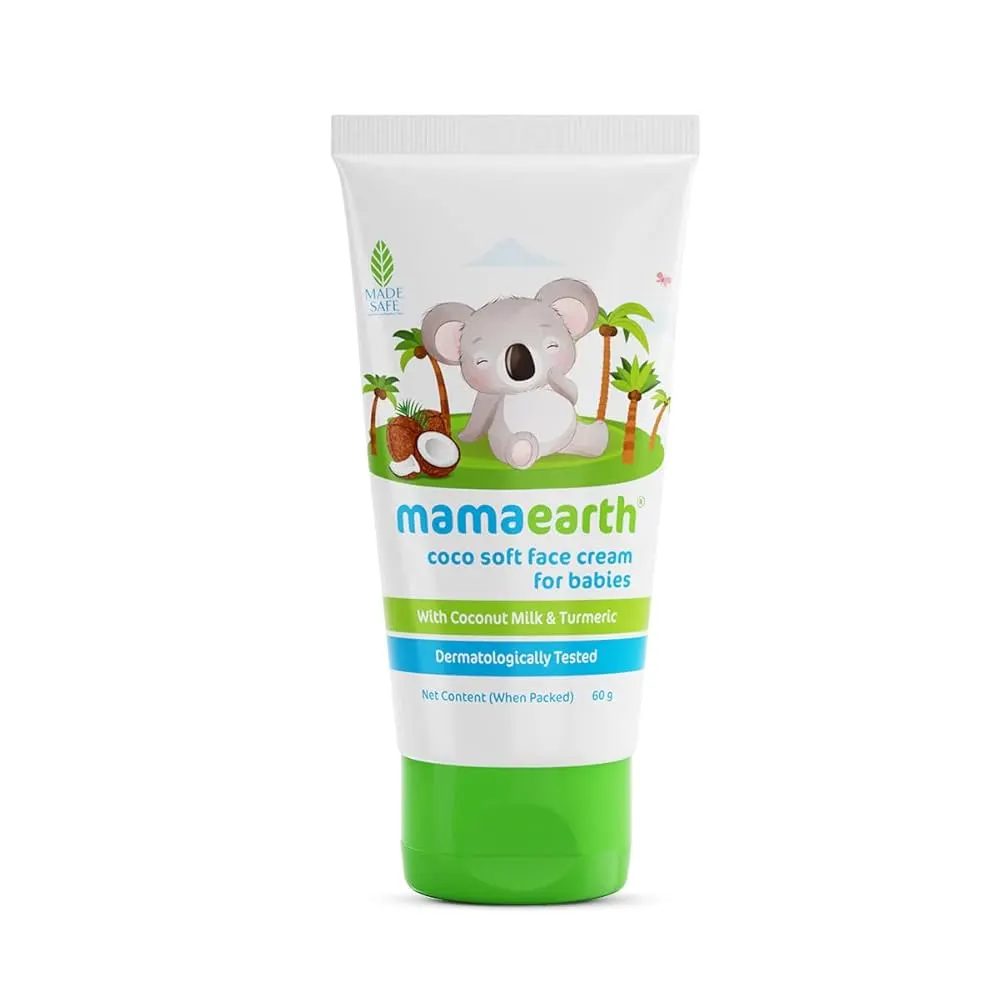 Mamaearth Coco Soft Face Cream For Babies With Coconut Milk & Turmeric 60G
