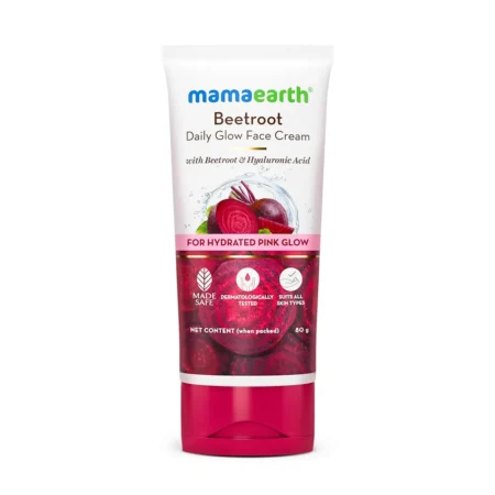 Mamaearth Beetroot Daily Glow Face Cream With Beetroots & Hyaluronic Acid For Hydrated Pink Glow 80G