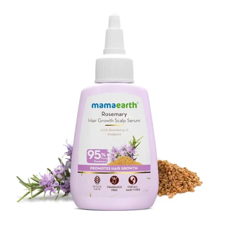 Mamaearth Rosemary Hair Growth Scalp Serium With Rosemary & Anagain Promotes Hair Growth 50Ml