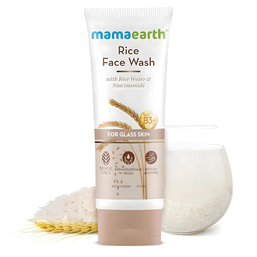 Mamaearth Rice Bright Face Bright Face Wash With Rice Water & Niacinamide For Glass Skin 150Ml