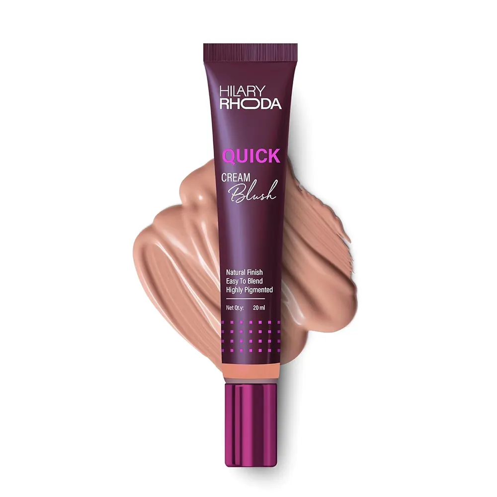 Hilary Rhoda Quick Cream Blush Natural Finish Easy To Blend Highly Pigmented Mellow Coral 02-20Ml