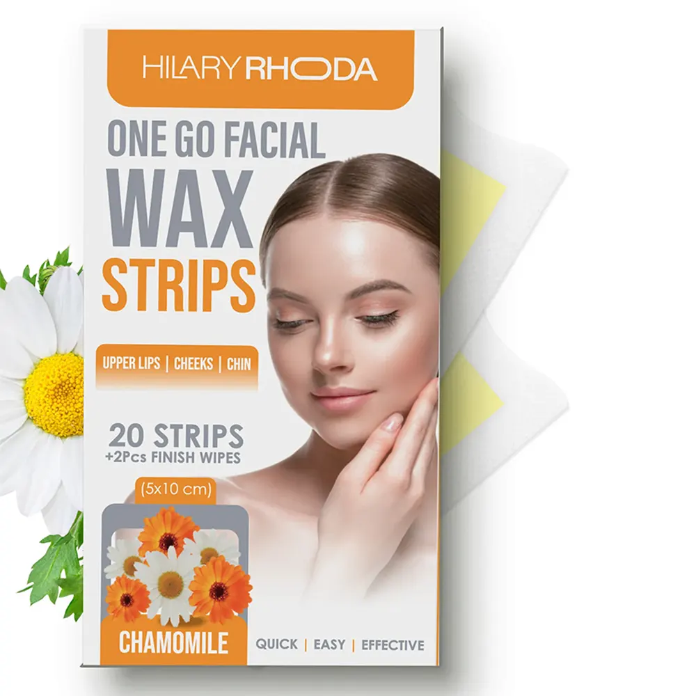 Hilary Rhoda One Go Facial Wax Strips Chamomile 03 Hr-Lwx-20 Strips