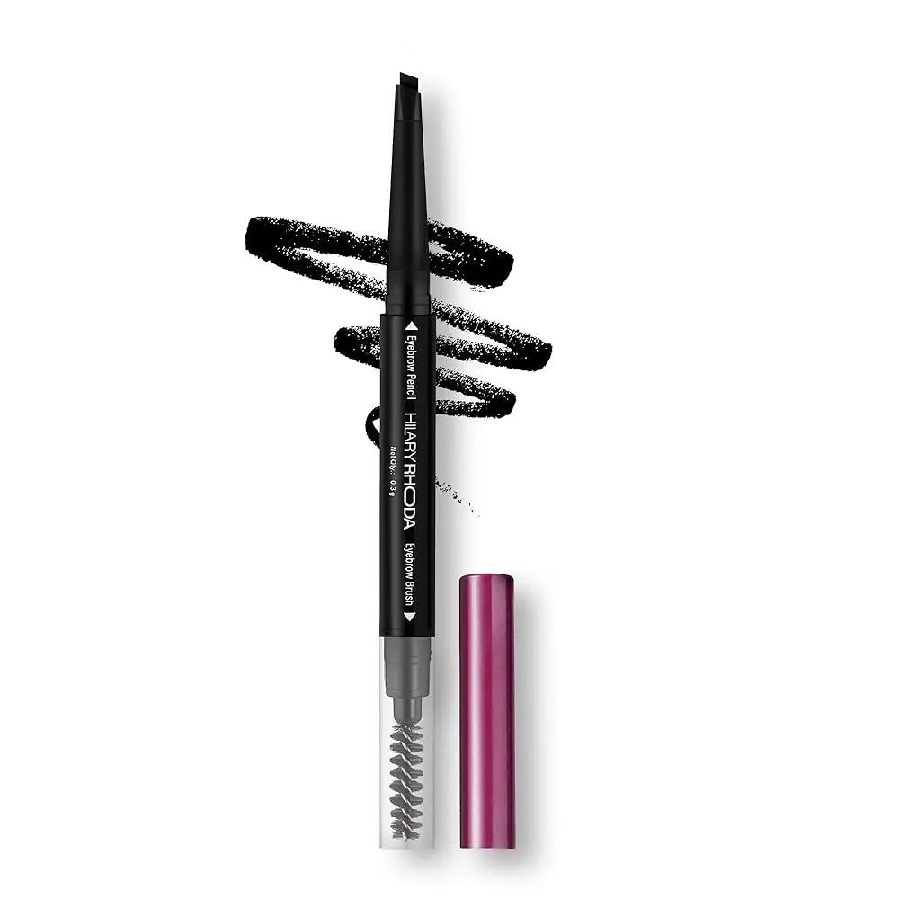 Hilary Rhoda Double Eyebrow Pencil 01 Black 0.3G