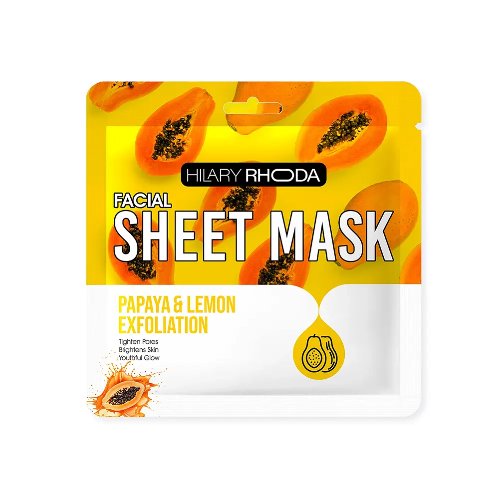 Hilary Rhoda Facial Sheet Mask Papaya & Lemon Extract 20G