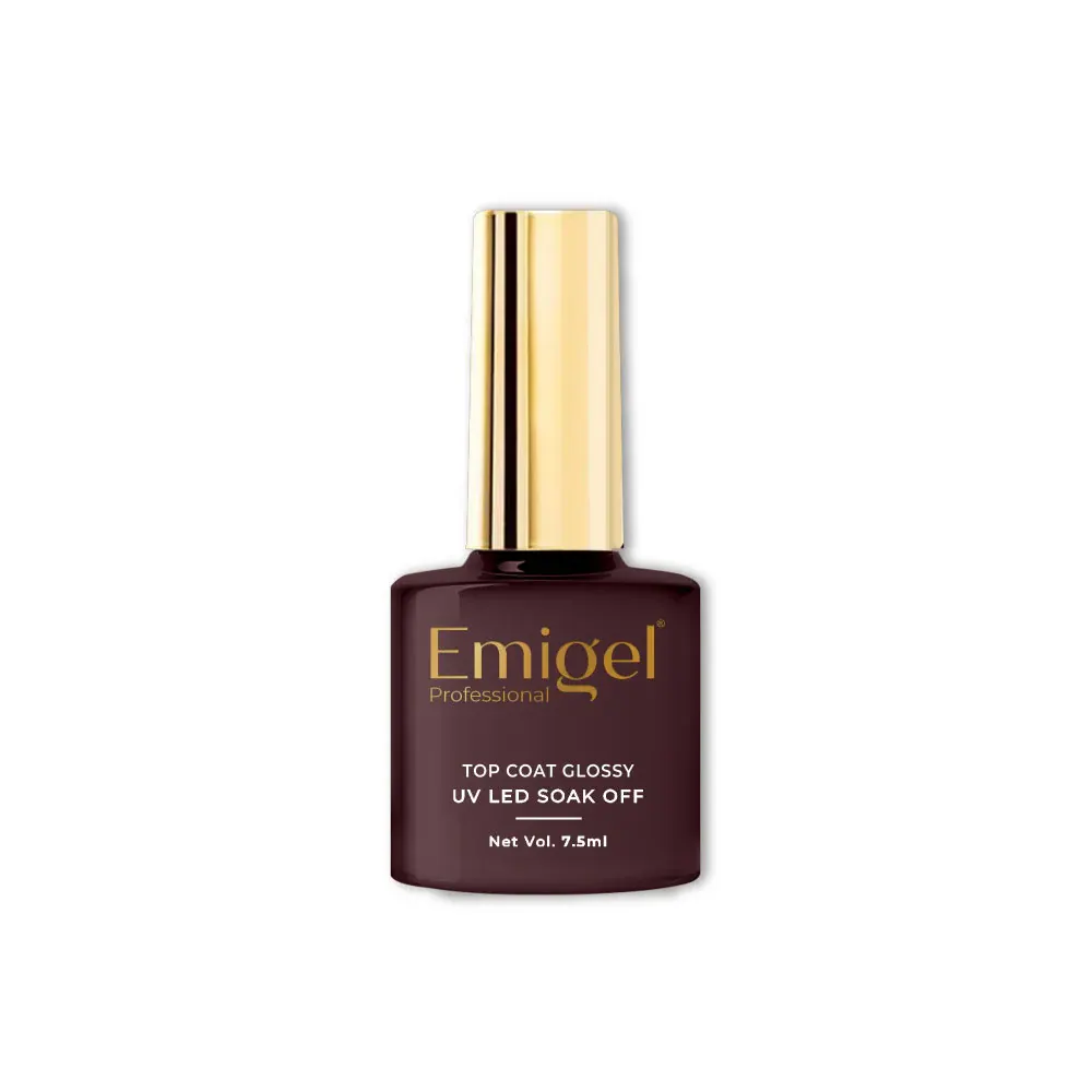 Emigel Professional Gel Polish Top Coat Glossy Finish 7.5Ml