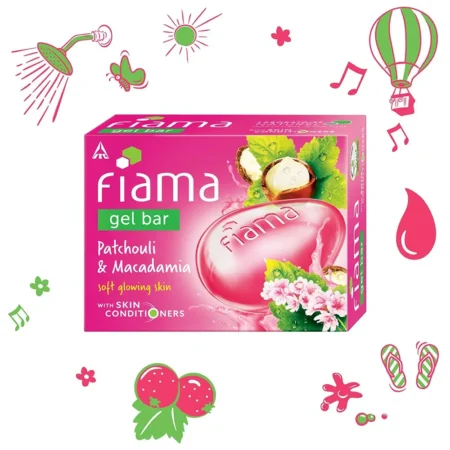 Itc Fiama Gel Bar Patchouli And Macadamia Soft Glowing Skin 125G