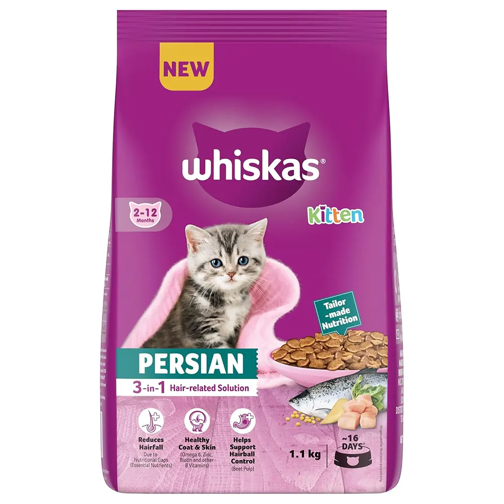 Whiskas Persian Kitten 2 - 12 Months Dry Food 1.1Kg