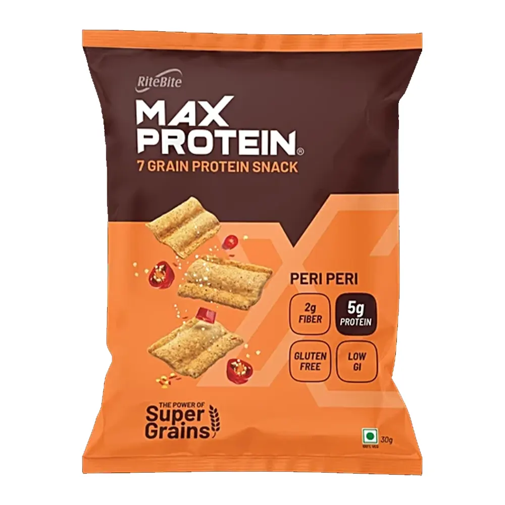 Rite Bite Max Protein 7 Grain Protein Snack Peri Peri 30G