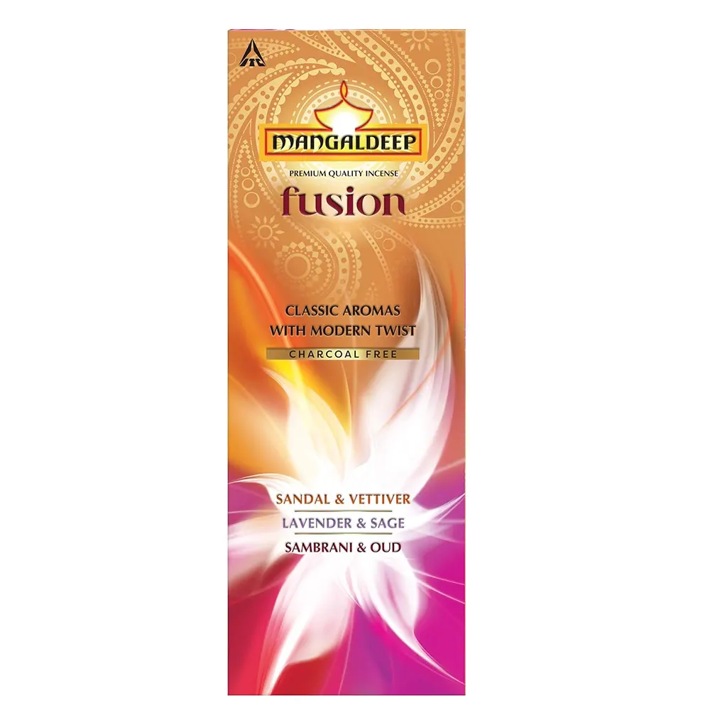 Itc Mangaldeep  Premium Quality Incense Fusion Classic Aromas With Modern Twist Charcoal Free 14G