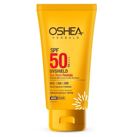 Oshea Herbals Sun Block Formula Spf 50 Pa+++ Uv Shield All Skin Types 120G