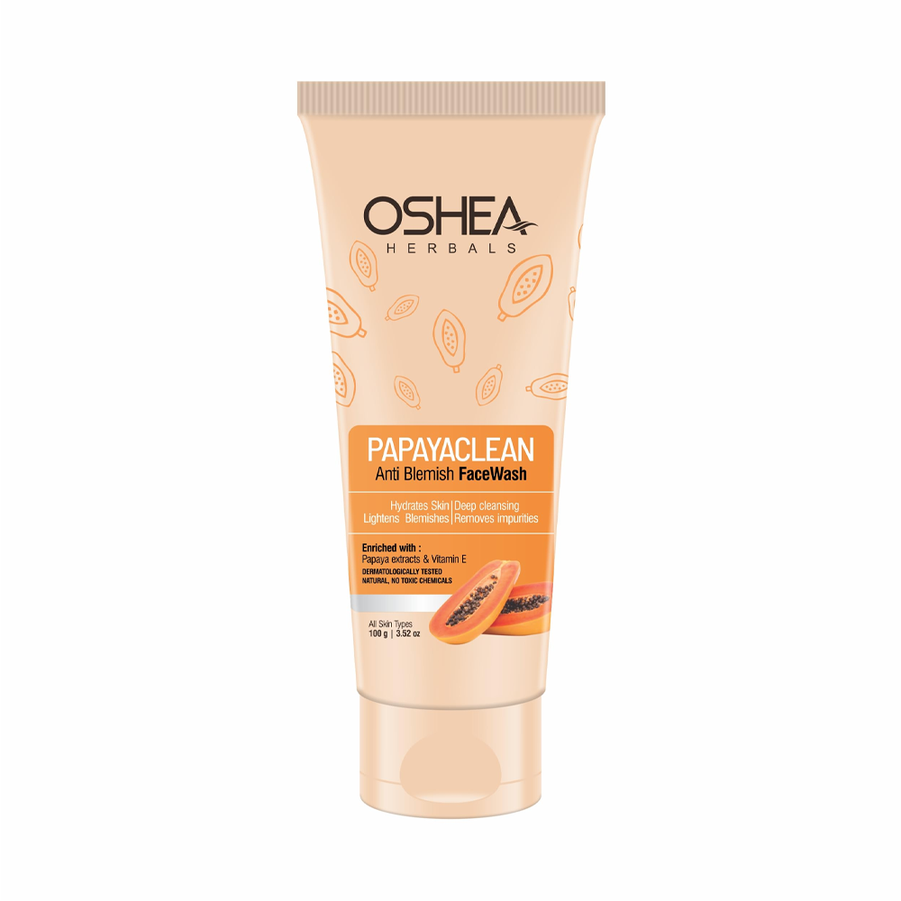 Oshea Herbals Papaya Clean Anti Blemish Face Wash Enriched With Papaya Extract And Vitamin E 150G
