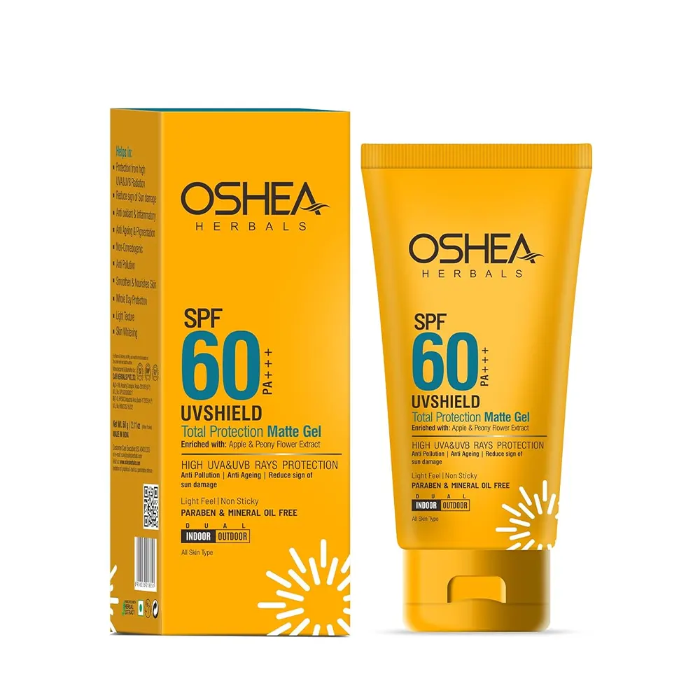 Oshea Herbals Uvshield Total Protection Matte Gel Spf60 Pa+++ 60G
