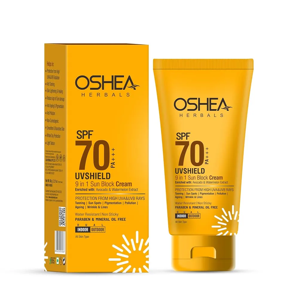 Oshea Herbals Uvshield 9 In 1 Sun Block Cream Spf70 Pa+++60G