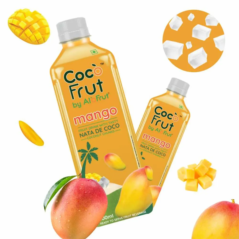 Alo Frut Mango Fuit Drink With Tasty Coconut Chunks Nata De Coco 300Ml