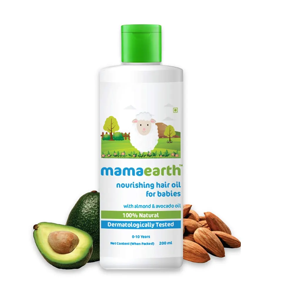 Mamaearth Baby Nourishing Hair Oil With Almonds & Avocado Oilno Minerals Oil 200Ml