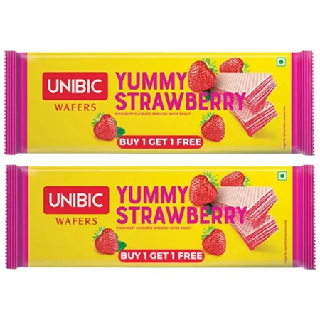 Unibic Wafer Yummy Strawebry Buy 1 Get 1 Free 75G