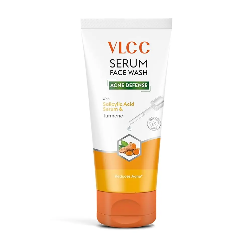 Vlcc Serum Face Wash Acne Defence With Salicylic Acid Serum And Turmeric Reduces Acne 150Ml