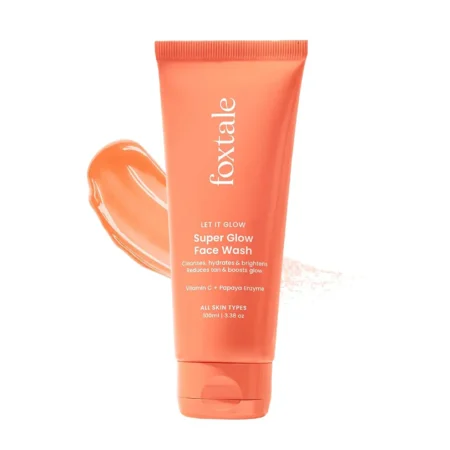 FOXTALE SUPER GLOW FACE WASH VITAMIN C PAPAYA ENZYME ALL SKIN TYPES 100ML