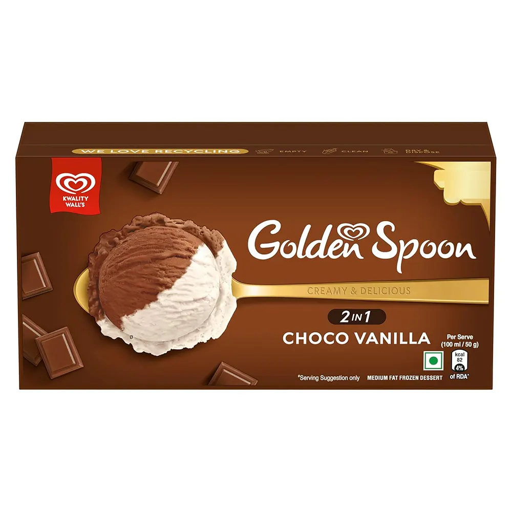 Kwality Walls Golden Spoon Choco Vanilla 2In 1 700Ml