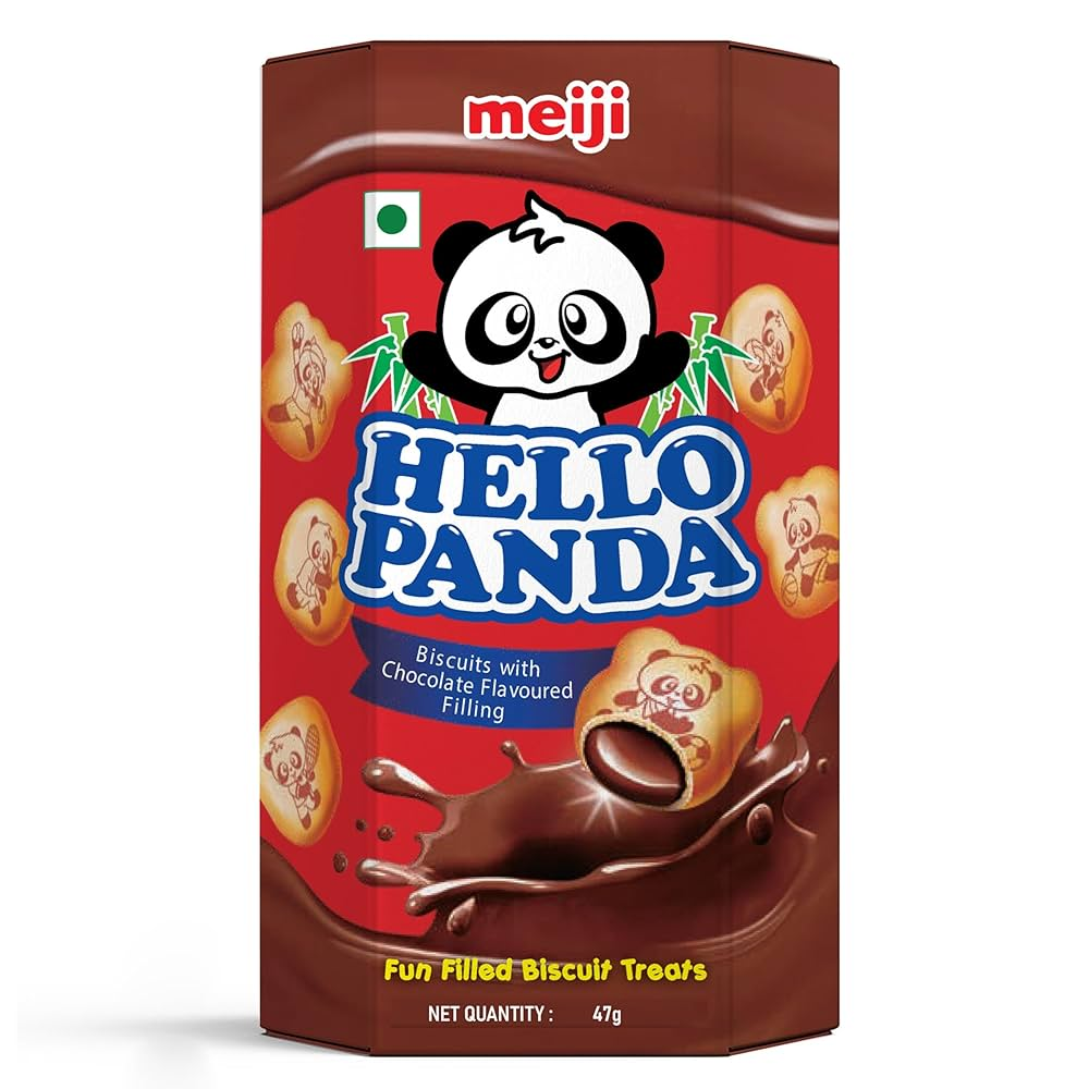 Meiji Hello Panda Biscuits With Filled Chocolate Cream 42G