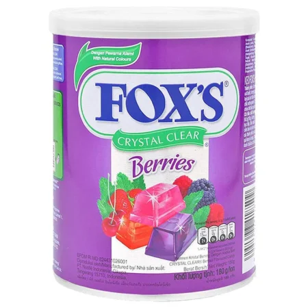 Foxs Crystal Clear Berries Wild Berry And Black Cherry 170G