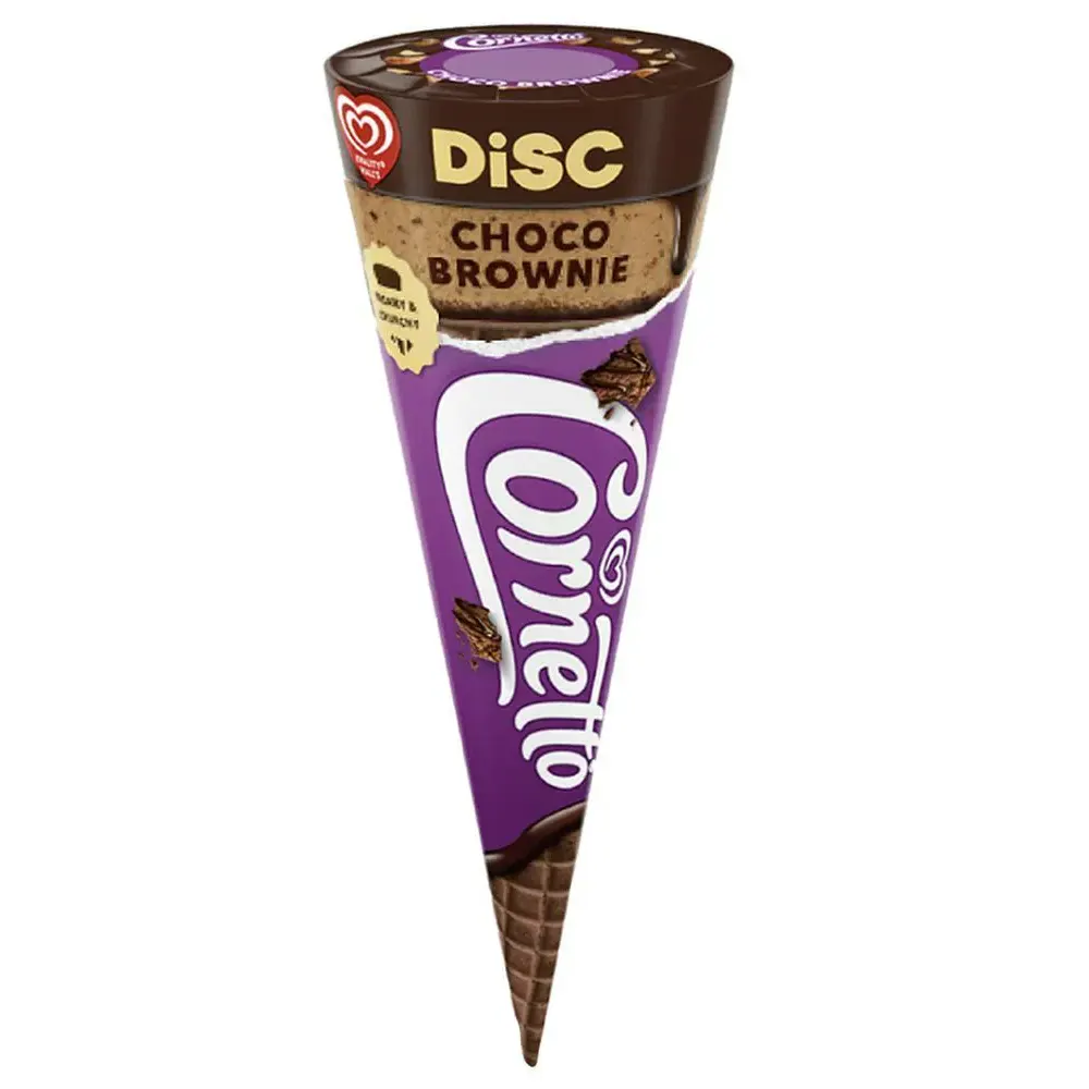 Kwality Walls Disc Choco Brownie Cornetto Cone 110Ml