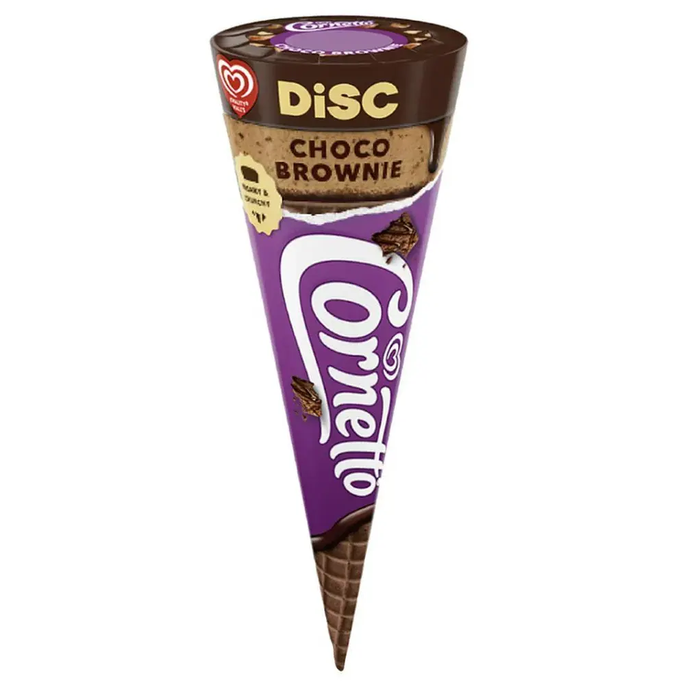 Kwality Walls Disc Choco Brownie Cornetto Cone 110Ml