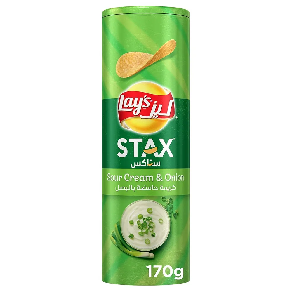 Lays Stax Sour Cream & Onion Flavour 170G