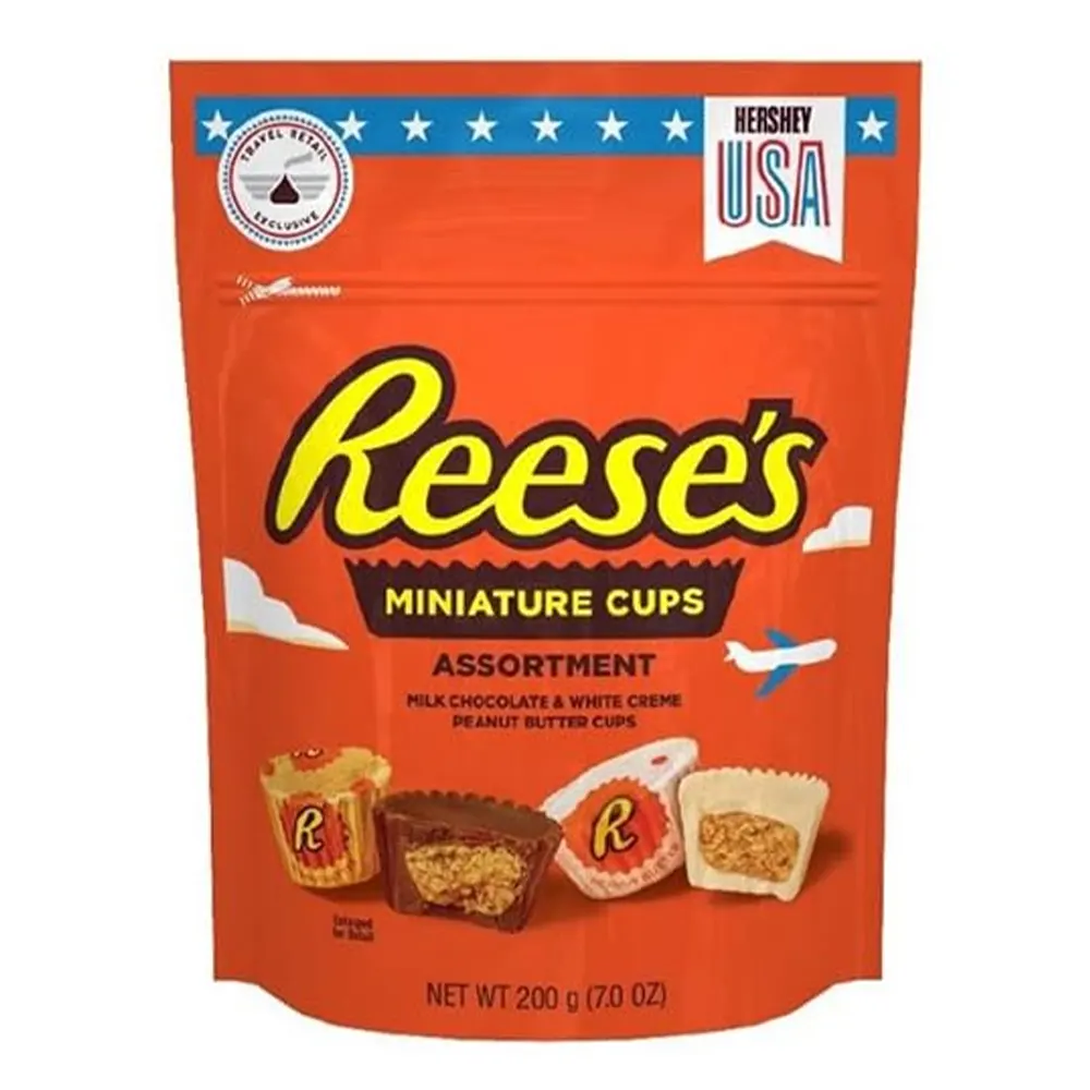 Hershey Reeses Miniature Cups Assorment Milk Chocolate And White Creme Peanut Butter Cups 200G
