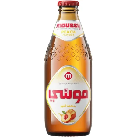 Moussy Malt Drink Peach Flavour Non Alcoholic Drink 330Ml