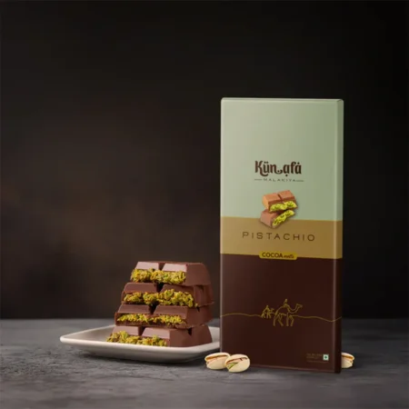 Cocoa Melts Kunafa Malakiya Pistachio Chocolate 150G