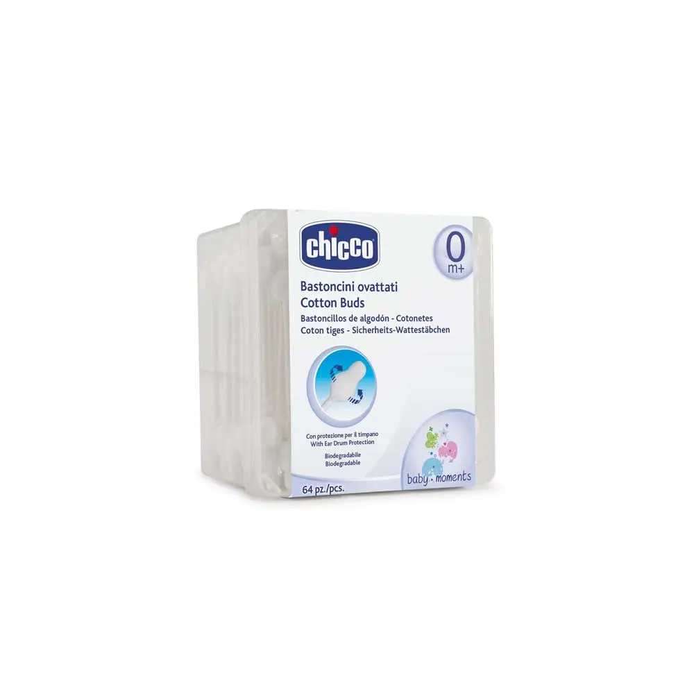 Chicco Baby Moments Cotton Tips Sicurnet 64 Pcs 0000945300000 1N