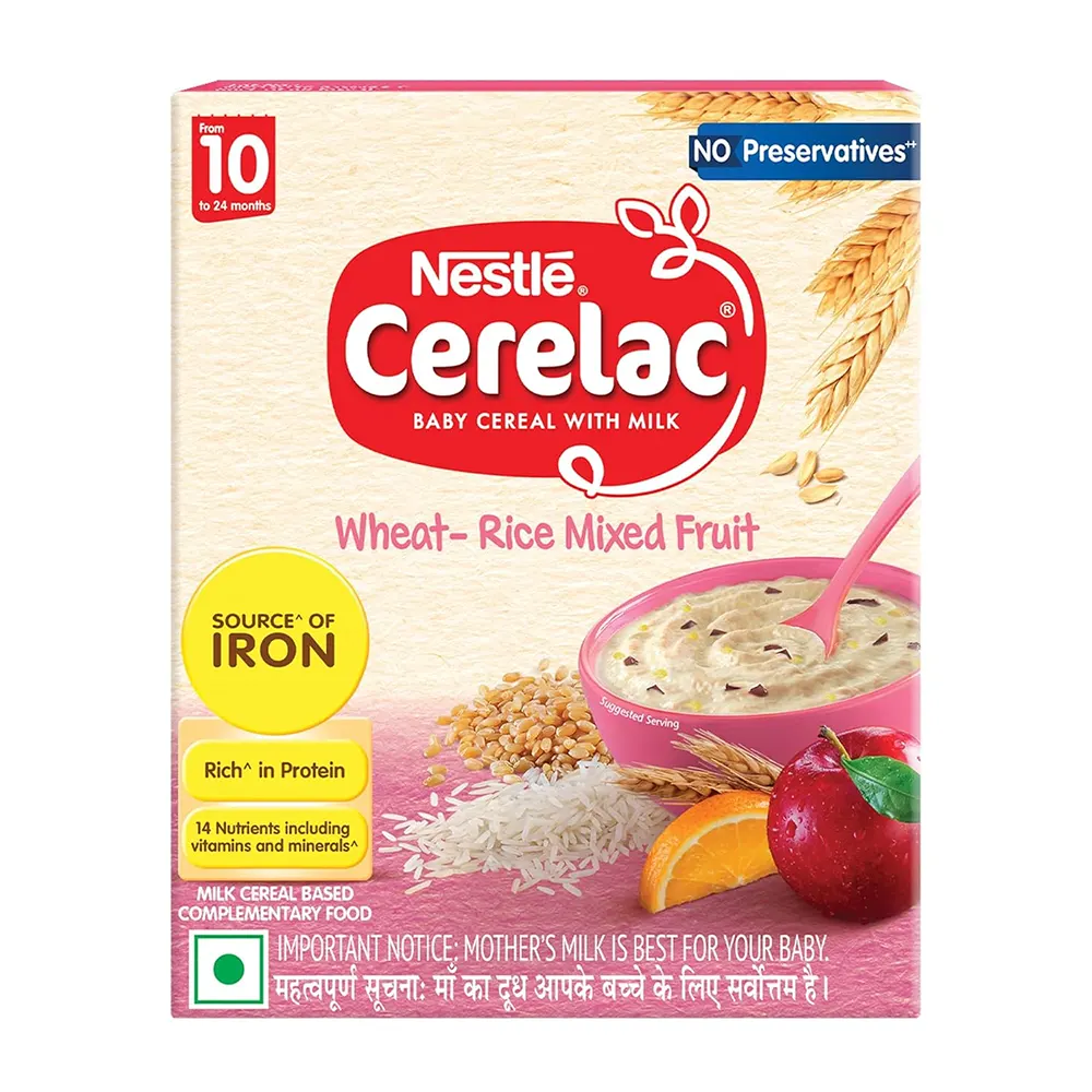 Nestle Cerelac Baby Creal With Milk Wheat Rice Mixed Fruit  From 10 To 24 Months  300G