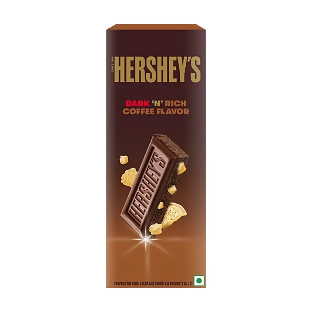 Hershey'S Dark N Rich Coffee Flavour Chocolate 90G