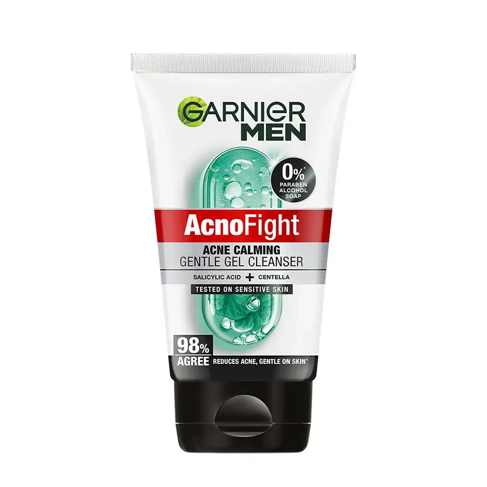 Garnier Men Acno Fight Gentle Gel Cleanser Saylic Acid + Centella 100G